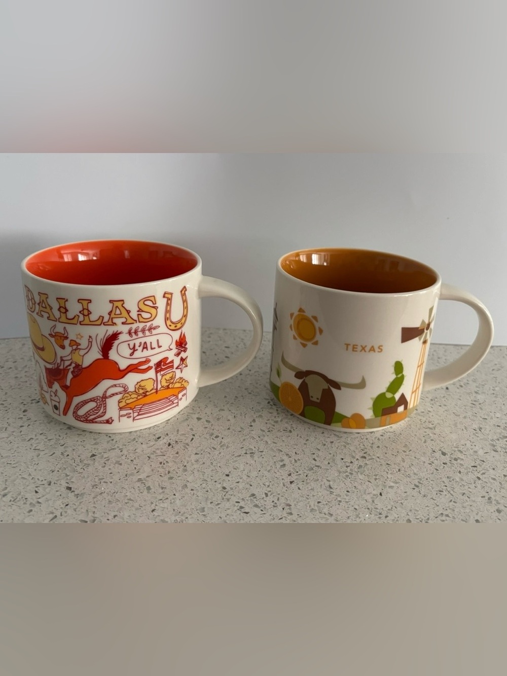 lot of 2 Starbucks Dallas Texas Been There + You Are Here Collection mugs